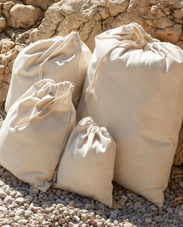 Sac avec cordon en polycoton recyclé personnalisable en ligne