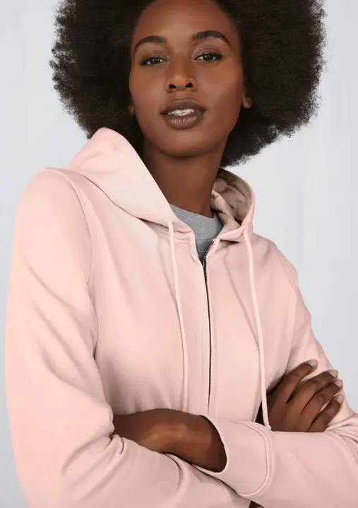 Sweat capuche zippé organique femme