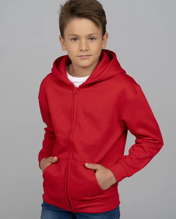 Sweat zippé à capuche enfant à personnaliser