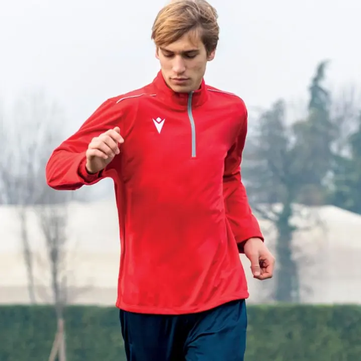 Tee-shirt de sport manches longues col zippé Macron HAVEL 1/4 ZIP JERSEY TRAINING TOP
